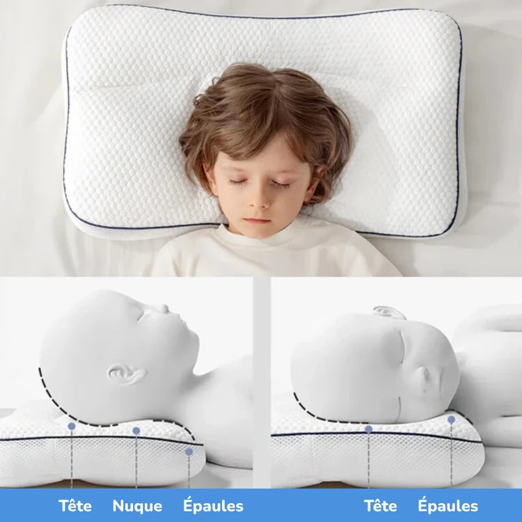 Head, neck and shoulder support from the ergonomic pillow