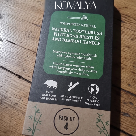Customer photo of the natural toothbrush packaging