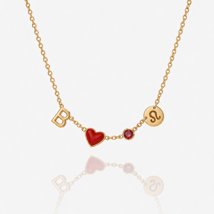 Personalized Initial Heart Necklace