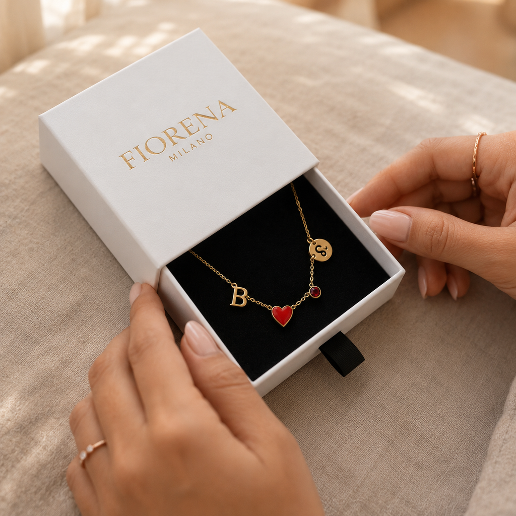 Collier initiale cœur, présentation