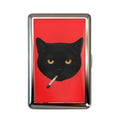 Vintage Style Metal Cigarette Smoking Cat