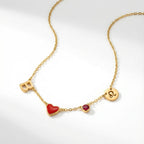 Collier initiale cœur en or 18 carats
