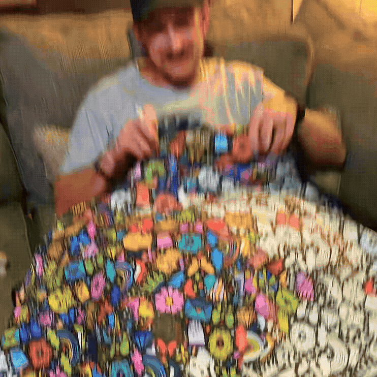 Colouring the CuddleArt blanket