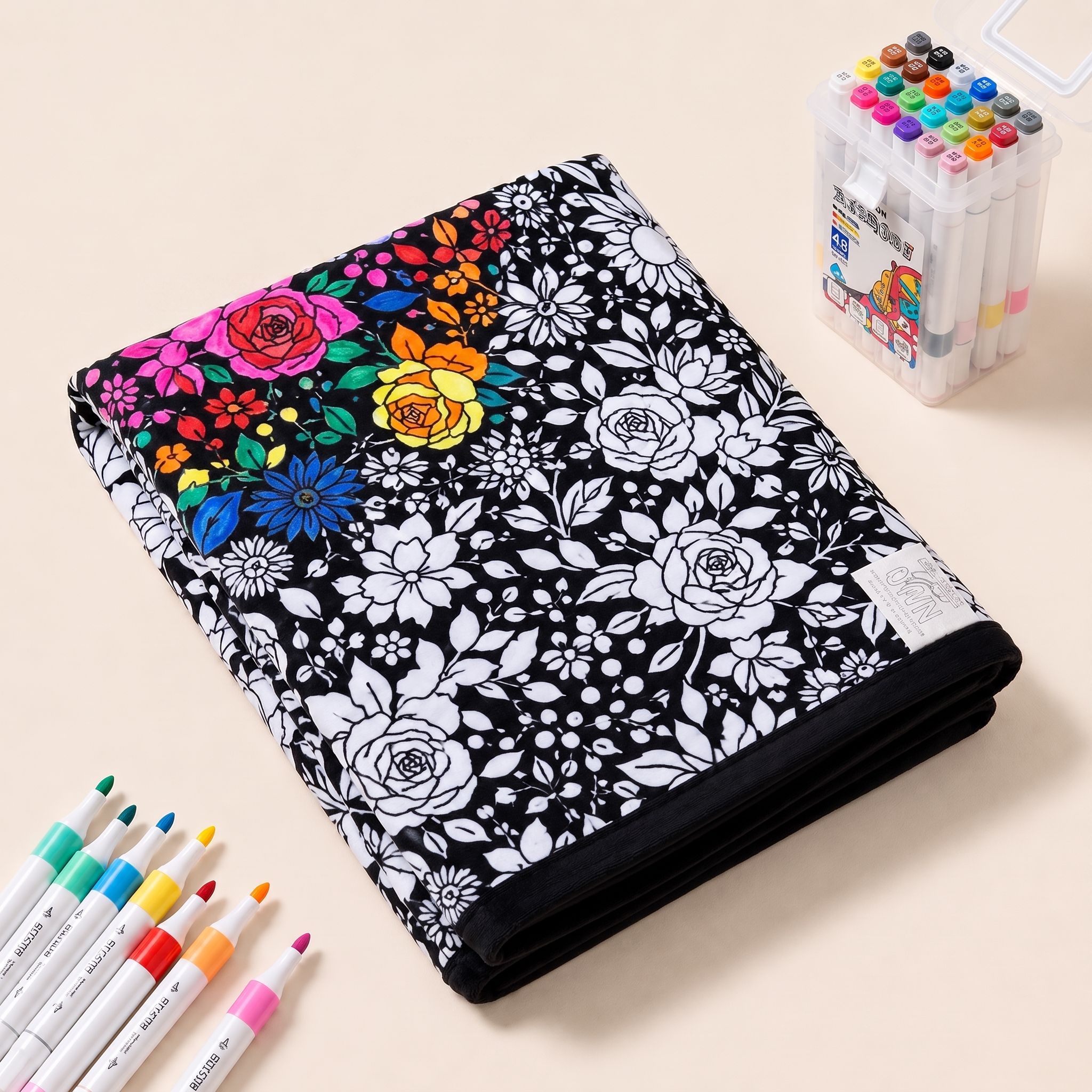 CuddleArt blanket – Flowers pattern