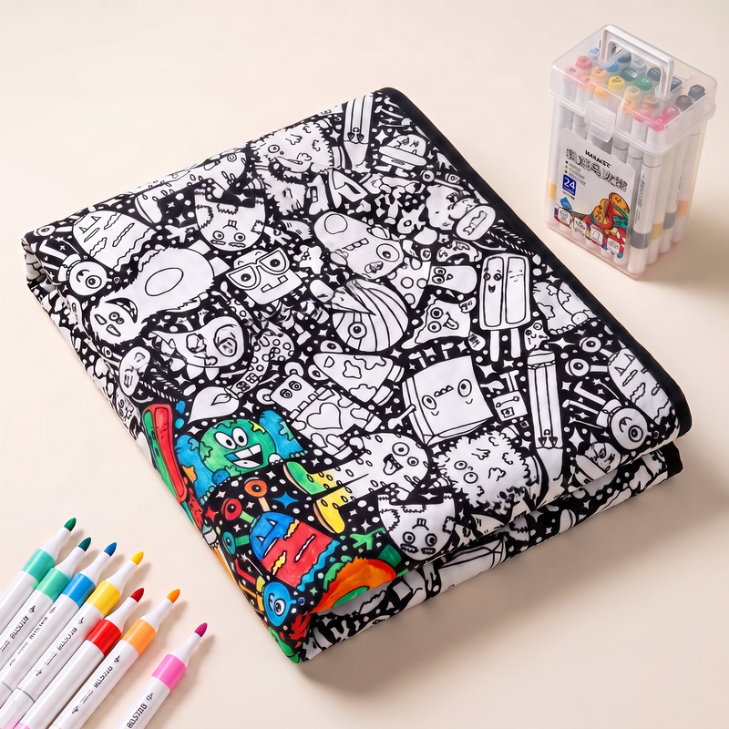 CuddleArt blanket – Monsters pattern