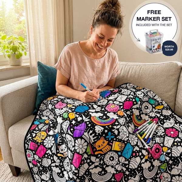 CuddleArt™ Colouring Blanket